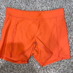 Coral Spandex shorts